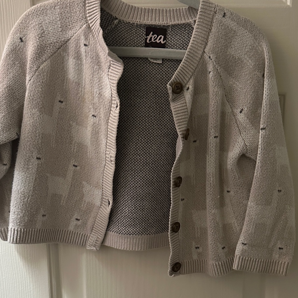Tea Collection Light Gray Knit Sweater